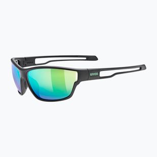 Slnečné okuliare UVEX Sportstyle 806 black matt/mirror green