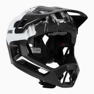 Detská cyklistická prilba UVEX React Fullface Jr black/white matt