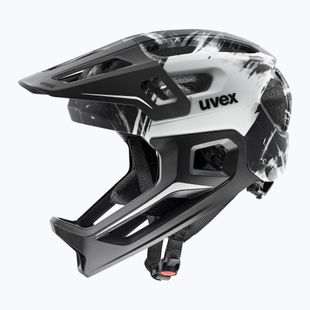 Detská cyklistická prilba UVEX React Fullface Jr black/white matt
