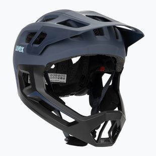 Detská cyklistická prilba UVEX React Fullface Jr dusk blue matt