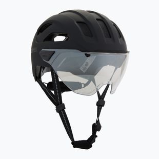 Cyklistická prilba UVEX Stride Visor black matt/lite mirror silver