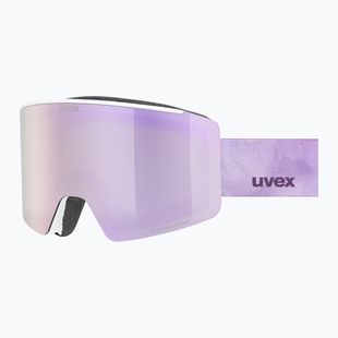 Lyžiarske okuliare UVEX Ignite FM S3 white matt/mirror rose