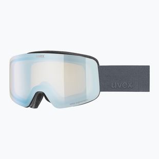 Detské lyžiarske okuliare UVEX Pwdr FM Jr S2 black matt/mirror sapphire