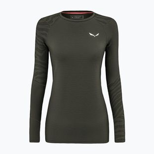 Dámske termoaktívne tričko longsleeve Salewa Cristallo Warm AMR dark olive