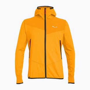 Pánska trekingová mikina Salewa Agner Hybrid PL/DST FZ Hoody turmeric melange/0910