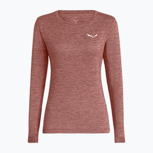 Dámske trekingové tričko longsleeve Salewa Puez Melange Dry desert pink melange