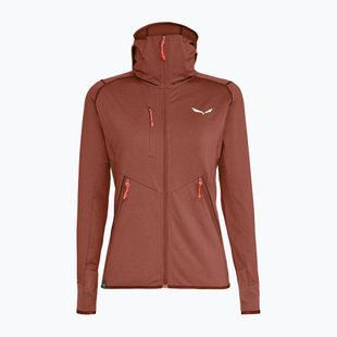 Dámska trekingová mikina Salewa Agner Hybrid PL/DST FZ Hoody etruscan red melange