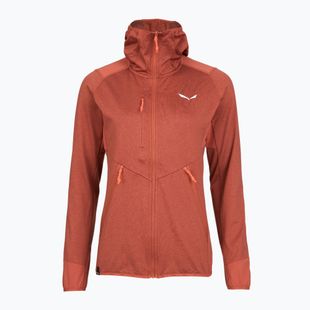Dámska trekingová mikina Salewa Agner Hybrid PL/DST FZ Hoody etruscan red melange