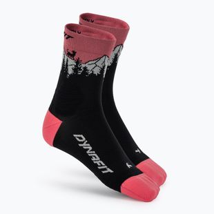 Lyžiarske ponožky DYNAFIT Traverse Mid black out ultra coral/6a10