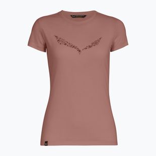 Dámske tričko Salewa Solid Dry desert pink