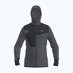 Pánska trekingová mikina Salewa Puez 2 Dry Hood Fz black out melange/0910