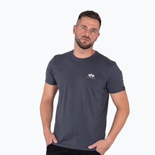 Pánske tričko Alpha Industries Basic Small Logo grey black