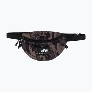 Alpha Industries Vrecko na opasok s gumovou potlačou black camo