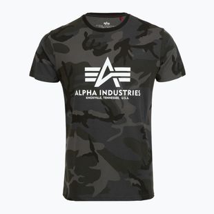 Pánske polo tričko  Alpha Industries Basic Camo black camo