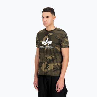 Pánske polo tričko  Alpha Industries Basic Camo olive camo