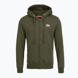 Pánska mikina Alpha Industries Basic Zip SL dark olive