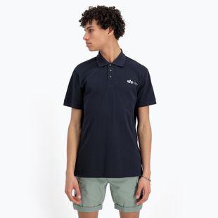 Pánske tričko Alpha Industries Basic Polo Small Logo T-shirt replica blue