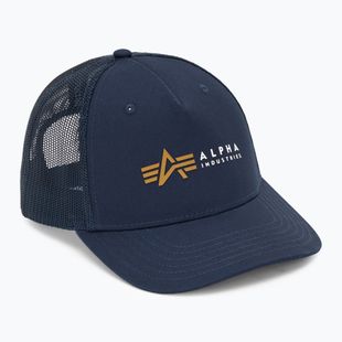 Pánska bejzbalová čiapka Alpha Industries Label Trucker rep.blue