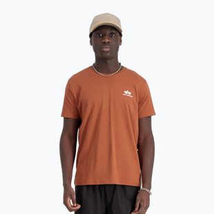 Pánske tričko Alpha Industries Basic Small Logo hazel brown