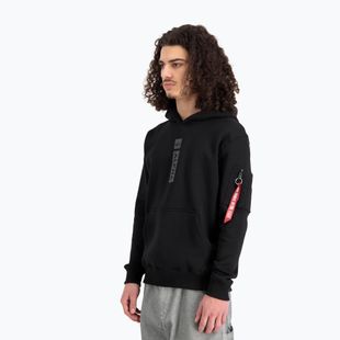 Pánska mikina Alpha Industries Puff Print Hoodie black