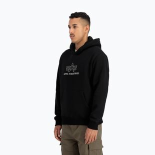 Pánska mikina Alpha Industries Basic Hoodie TPU black/chrome