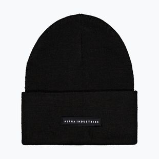 Čiapka Alpha Industries Rubber Logo Beanie black