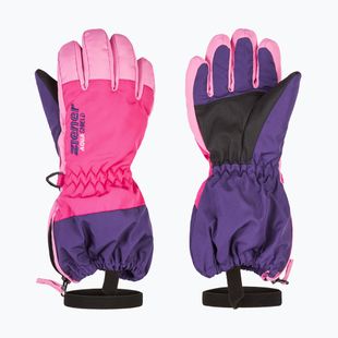 Detské lyžiarske rukavice ZIENER Levio As Minis dark purple
