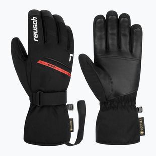 Lyžiarske rukavice Reusch Morris GORE-TEX black/fluorescent red
