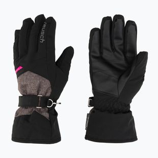 Dámske lyžiarske rukavice Reusch Helena R-Tex Xt black/black melange/pink glo