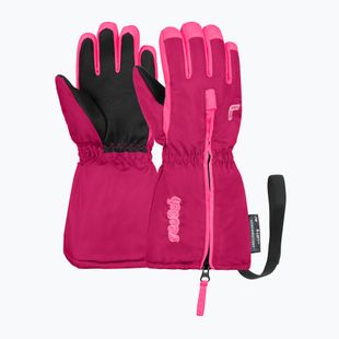 Detské lyžiarske rukavice Reusch Tom fuchs purp/knockout pink