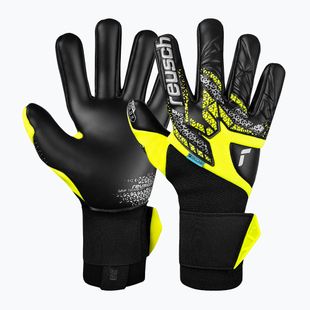 Brankárske rukavice Reusch Attrakt Gold X NC Gravity safety yellow/silver/black