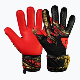 Brankárske rukavice Reusch Attrakt Silver black/gold/firery red