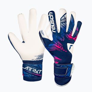 Reusch Attrakt RE:GRIP modré/ružové/biele brankárske rukavice