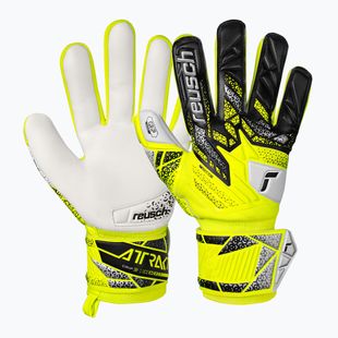 Brankárske rukavice Reusch Attrakt Grip safety yellow/silver