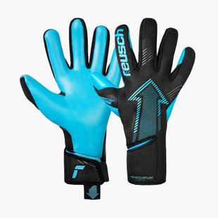 Brankárske rukavice Reusch Fastgrip Aqua black/aqua blue