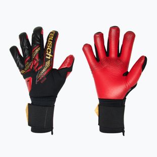 Brankárske rukavice Reusch Attrakt Gold X GluePrint black/gold/fiery red