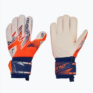 Brankárske rukavice Reusch Attrakt Silver Junior shocking orange/energize blue