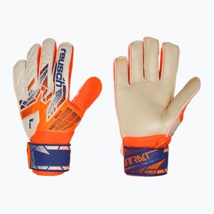 Detské brankárske rukavice Reusch Attrakt Solid Junior shock orange/energize blue