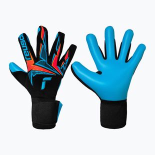 Brankárske rukavice Reusch Attrakt Freegel Aqua black/shocking orange/aqua blue