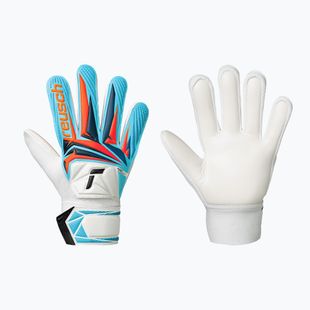 Detské brankárske rukavice Reusch Attrakt Starter Solid Junior white/light blue
