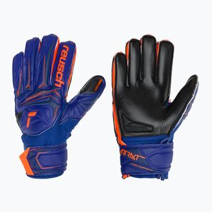 Detské brankárske rukavice Reusch Attrakt Infinity Finger Support Junior sharp blue/shocking orange/black