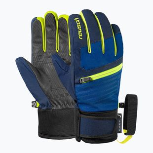 Detské lyžiarske rukavice Reusch Leo R-Tex XT black/imperial blue/safety yellow