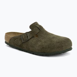 Šľapky BIRKENSTOCK Boston Suede Leather thyme