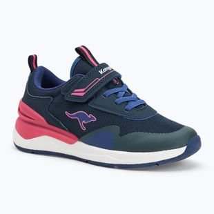 KangaROOS KD-Gym EV detská obuv dark navy/fandango pink