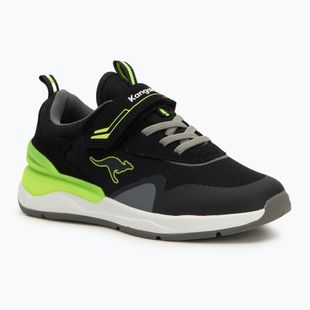 KangaROOS KD-Gym EV jet black/neon yellow detská obuv