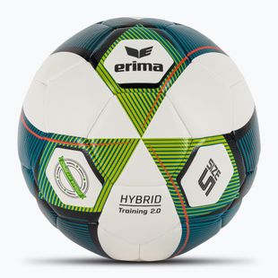 ERIMA Hybrid Training 2.0 futbalová lopta mykonos blue/lime veľkosť 5