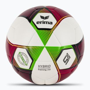 ERIMA Hybrid Training 2.0 červená/zelená gecko futbalová lopta veľkosť 5