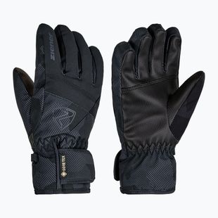 Detské lyžiarske rukavice Ziener Leif-Z GTX black/gray ink camo