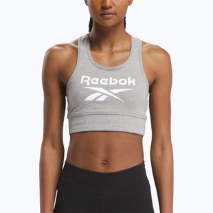 Fitness podprsenka Reebok Identity Big Logo medium grey heather/white