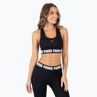 PUMA Mid Impact Puma Strong PM fitness podprsenka čierna 521599 01